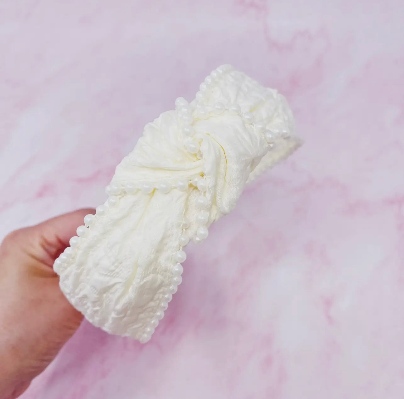 Elegant Pearl Knot Embellished Headband