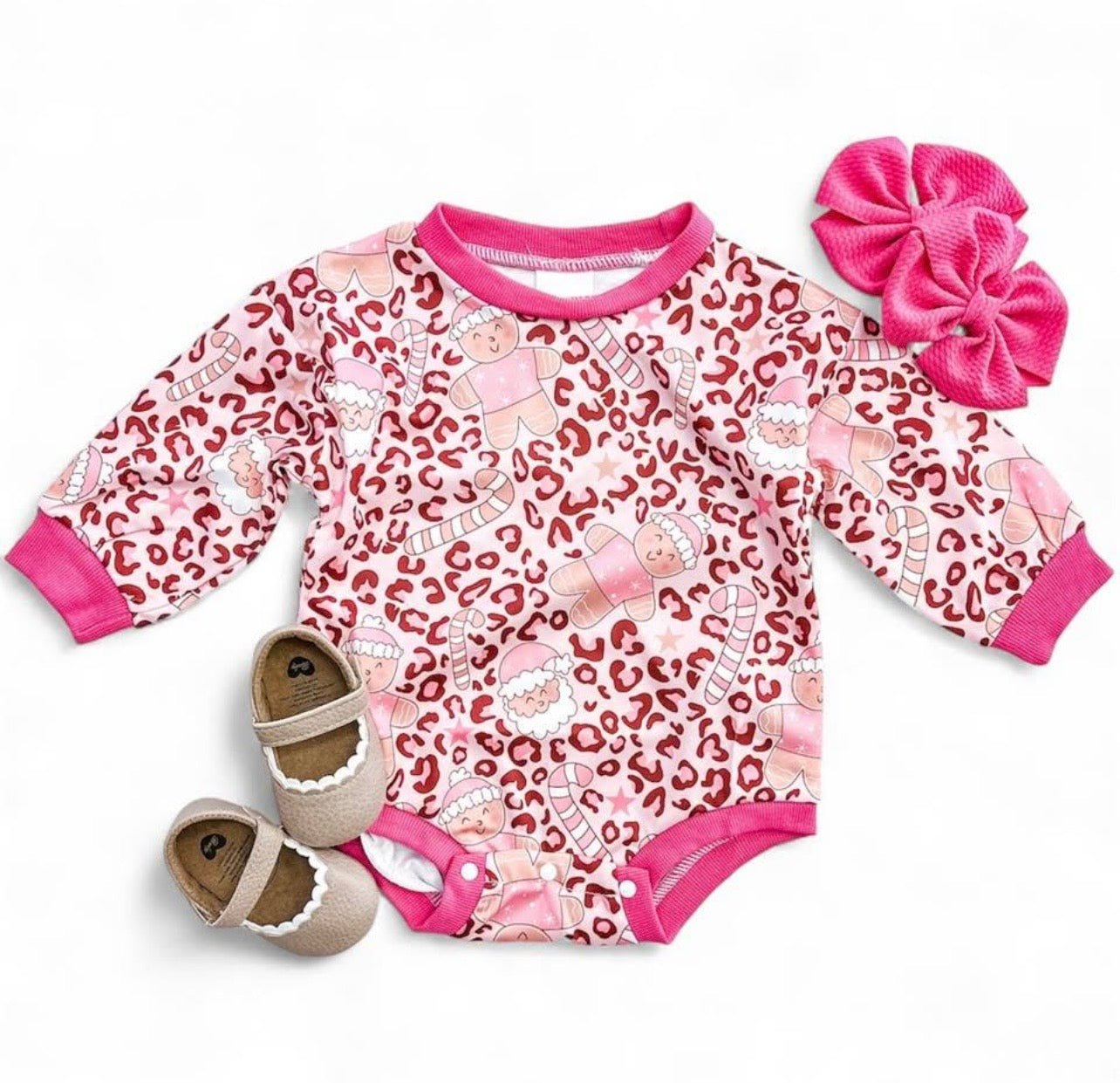 Pink Cheetah Christmas Bubble