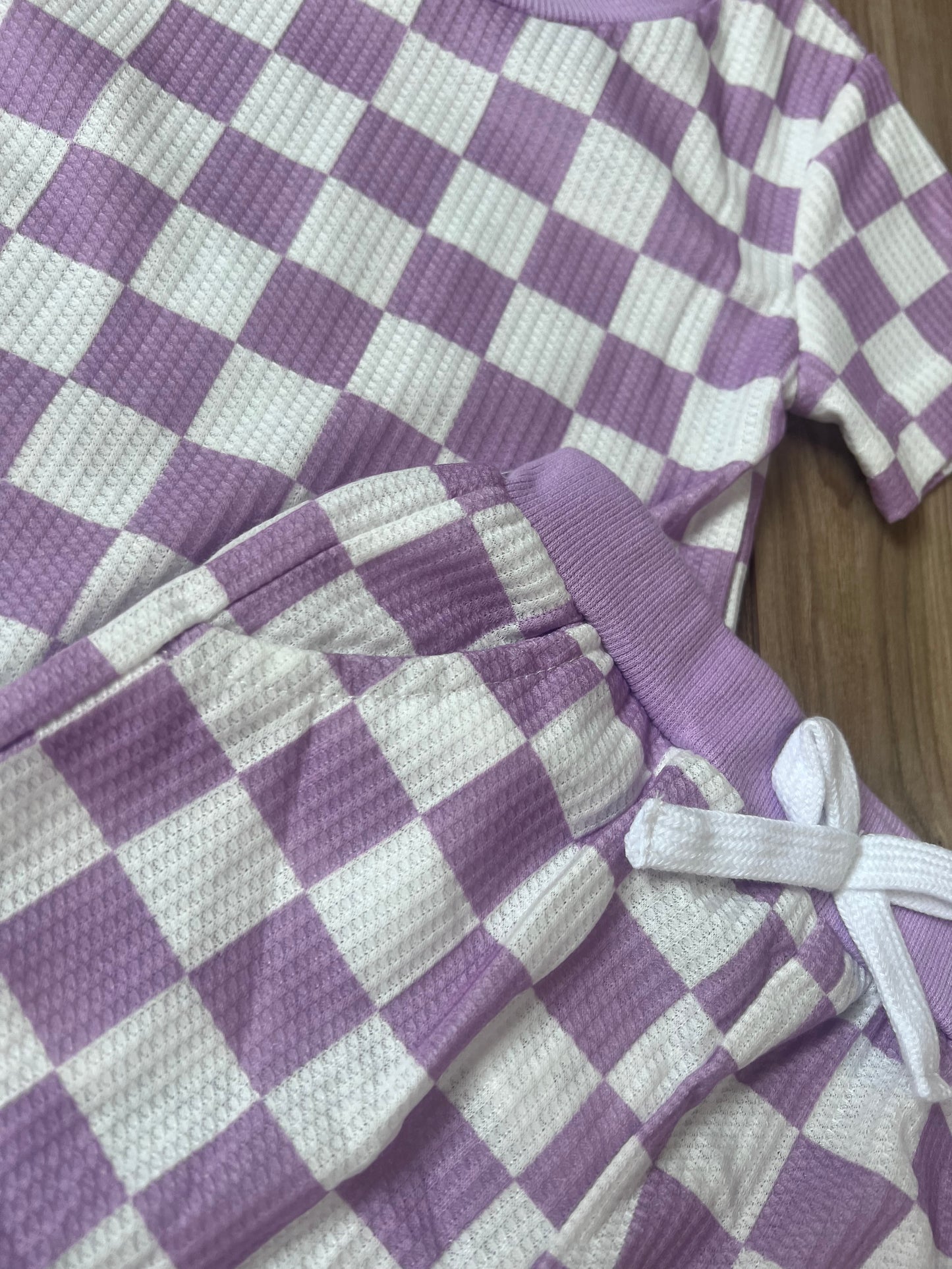 Purple Checkered Set