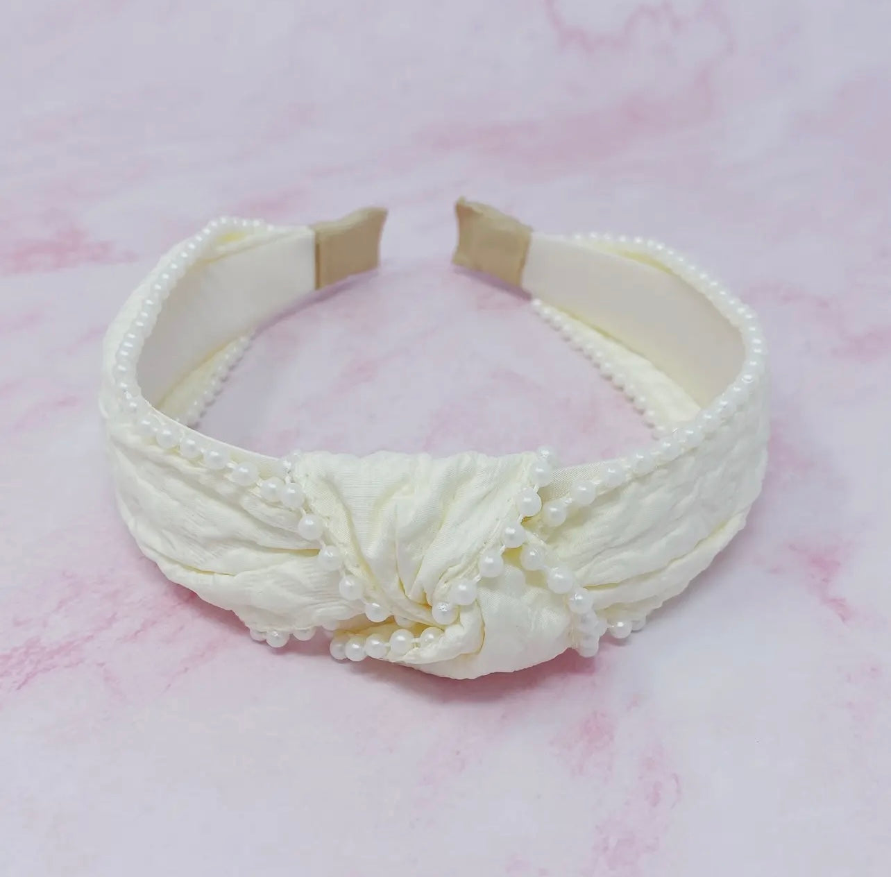 Elegant Pearl Knot Embellished Headband