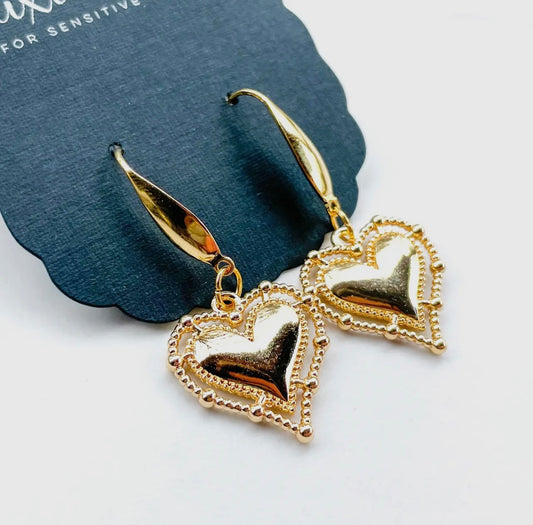 In Love Gold Drop Earrings