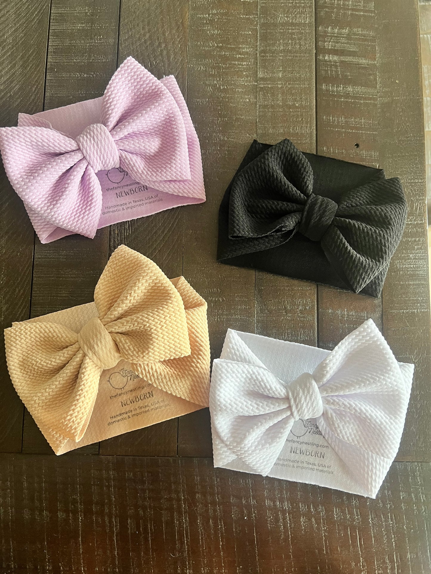 5In Newborn Baby Bows